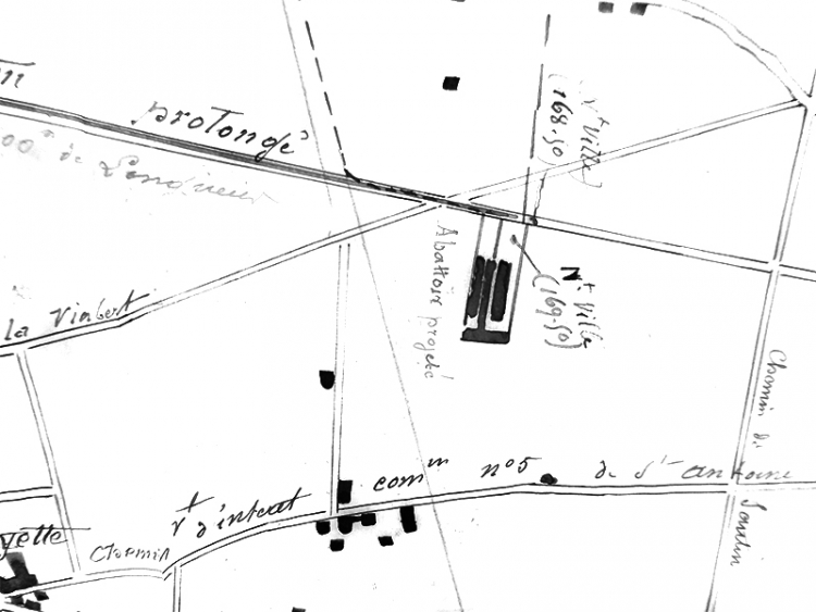 Projet d'abattoir sur le cours Emile-Zola en 1885