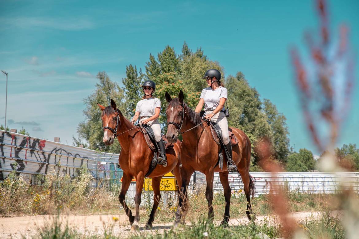 Les cavalières-médiatrices s'assuraient du respect de la réglementation.