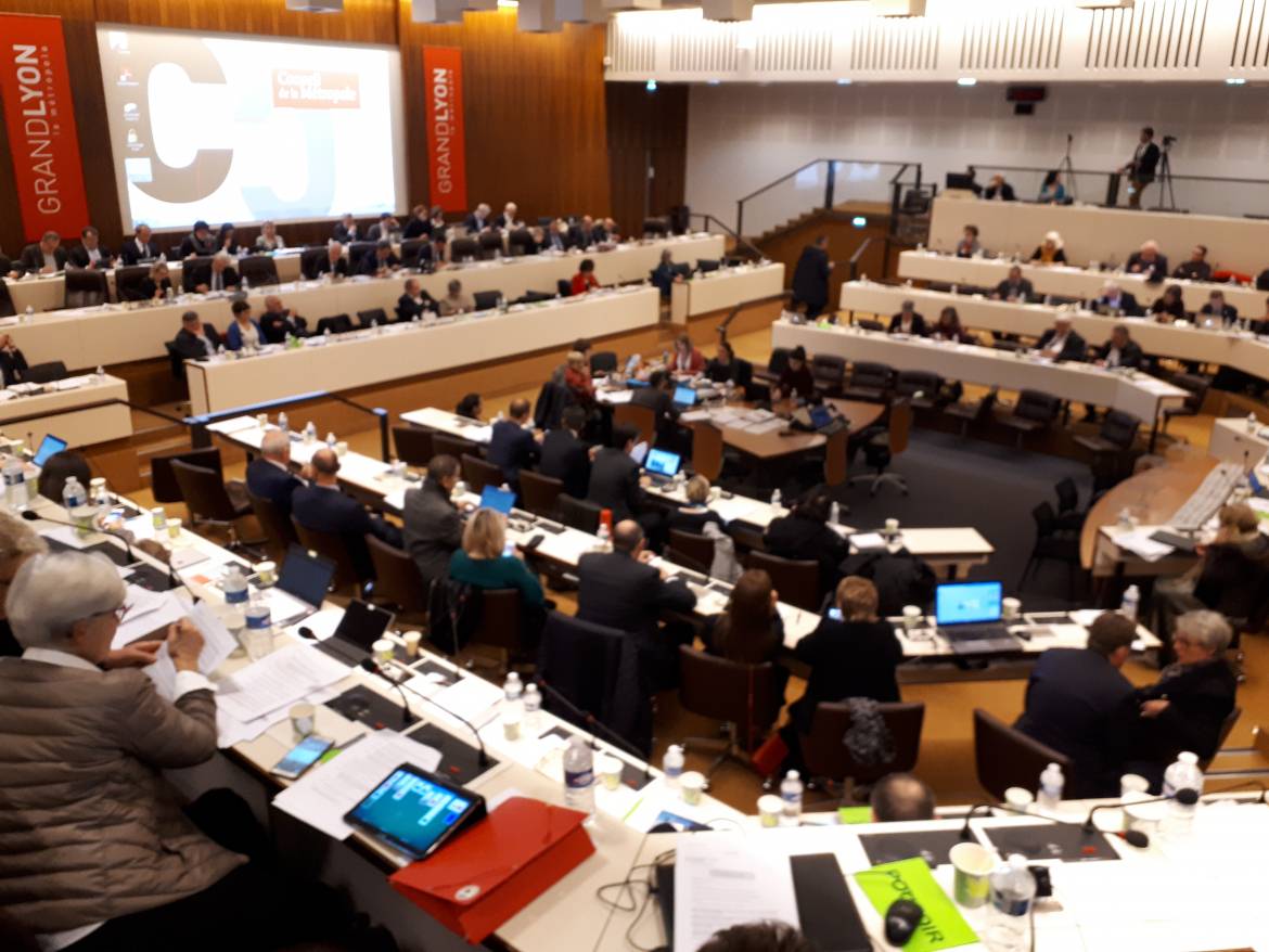 La séance du conseil métropolitain du 19 décembre 2019.