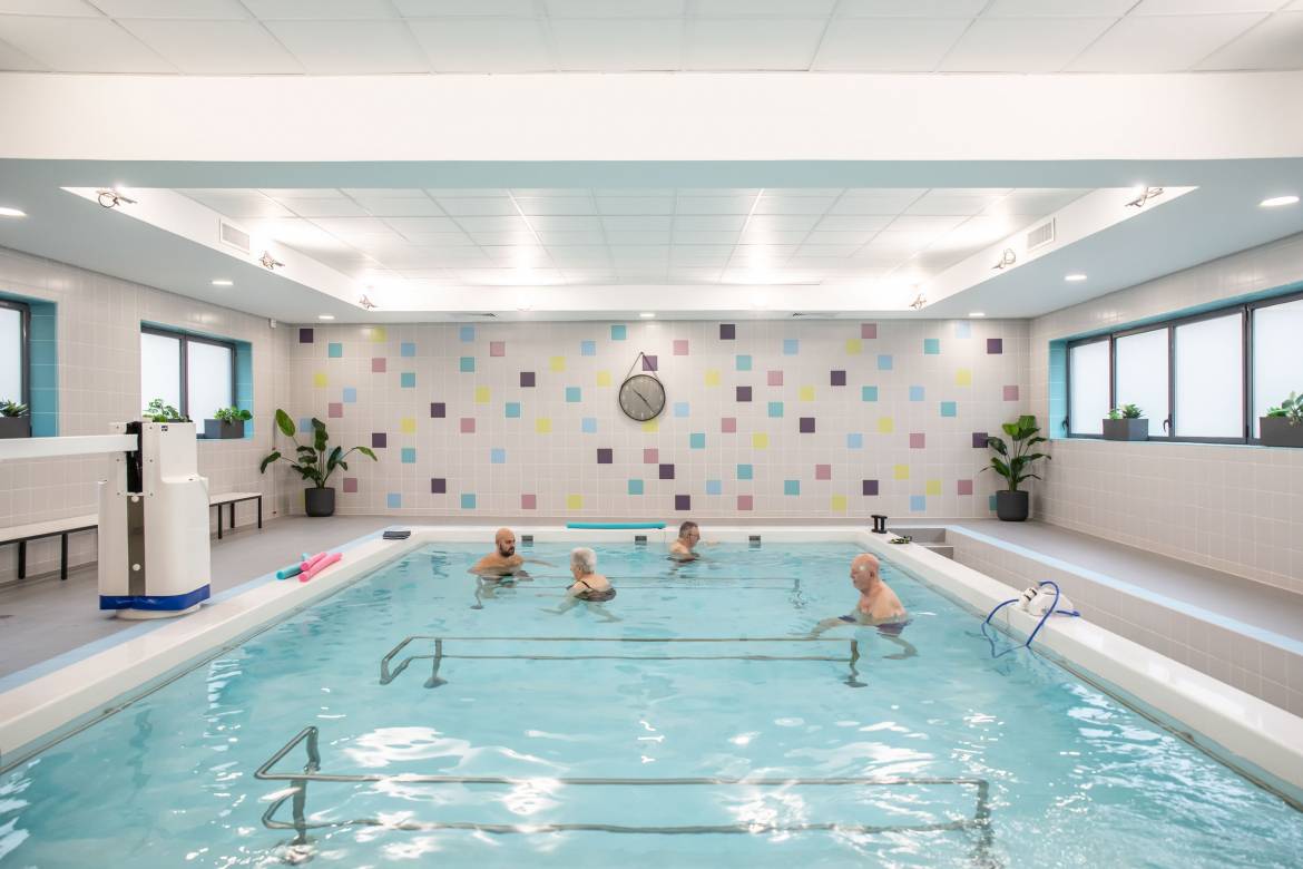 L'espace est constitué d'un bassin de 10m x 5m.