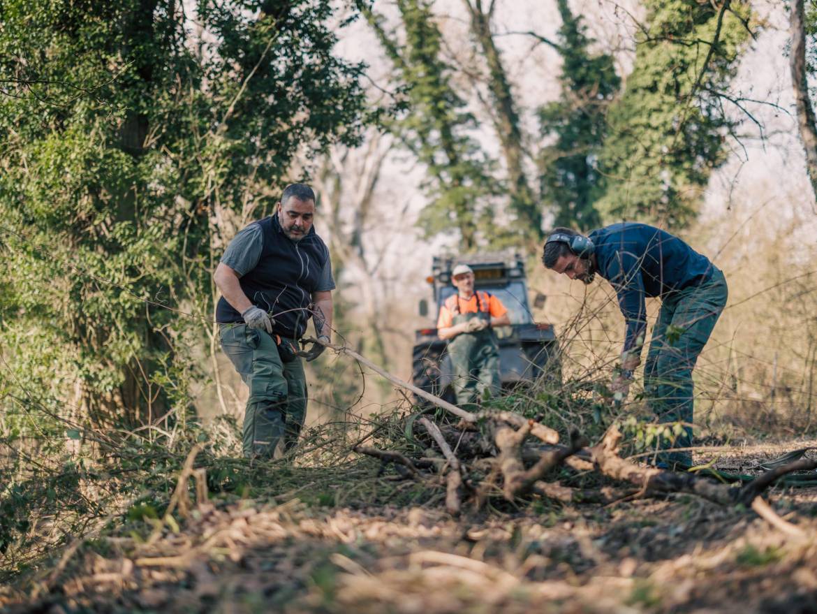 Du 2 au 6 mars, les jardiniers de la Ville ont remis en &eacute;tat le diapason en eau de la Feyssine