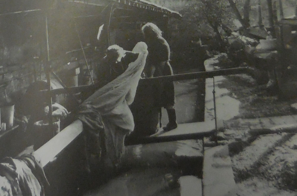 Le lavoir des Charpennes en 1957 (©Le Progrès)
