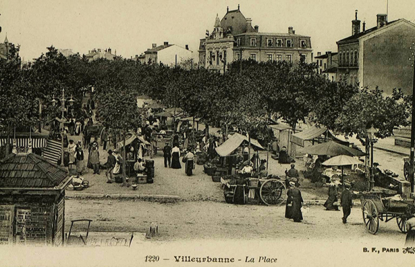 Marché place Grandclément, vers 1900